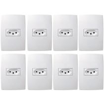 Kit 8 Conjunto Tomada 20a 2p+t 4x2 Branca 615081bc Pial Plus+