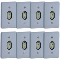 Kit 8 Conjunto Tomada 2p+t 20a 250v Silentoque 4x2 Pial