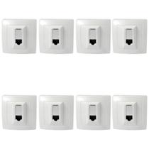 Kit 8 Conjunto Tomada Rede Rj45 Cat5e 8 Fios Pial Legrand Kit 8 Conjunto Tomada Rede Rj45 Cat5e 8 Fios Pial Legrand