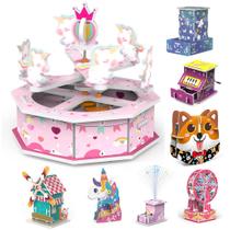 Kit 8 Conjuntos de Montagem Bloco de Montar Quebra Cabeça 3D Brinquedo Educativo Infantil STEM Kit 8 Conjuntos de Montagem Bloco de Montar Quebra Cabeça 3D Brinquedo Educativo Infantil STEM