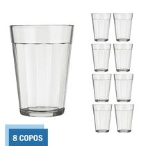 Kit 8 Copo Americano Vidro Cerveja 300ml Transparente Nadir Kit 8 Copo Americano Vidro Cerveja 300ml Transparente Nadir