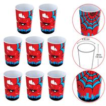 Kit 8 Copo Plástico 550ml Label Menino Vermelho e Azul 9x9x13cm Kit 8 Copo Plástico 550ml Label Menino Vermelho e Azul 9x9x13cm
