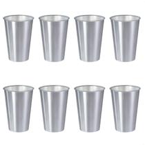Kit 8 Copos 500 ML Label Inox 14x8,5cm Leve Prático Multiuso Kit 8 Copos 500 ML Label Inox 14x8,5cm Leve Prático Multiuso