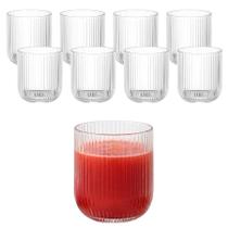 Kit 8 Copos Baixo De Vidro Versalhes Grafiatto Transparente Canelado 270ml Kit 8 Copos Baixo De Vidro Versalhes Grafiatto Transparente Canelado 270ml