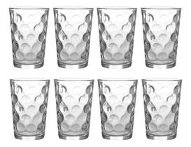 Kit 8 copos de vidro franca bubbles com 4 pecas 200ml Kit 8 copos de vidro franca bubbles com 4 pecas 200ml