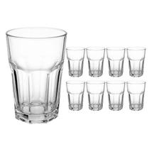 Kit 8 Copos de Vidro resistente 350ml transparente Vitamina