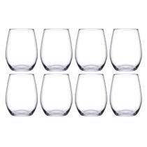 Kit 8 Copos De Vidro Transparente Redondo Amber 440ml Kit 8 Copos De Vidro Transparente Redondo Amber 440ml