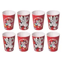 Kit 8 Copos Minnie 320 ml Lembrancinhas Festa Infantil Aniversário Colecionável Reutilizável Resistente