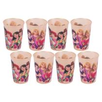 Kit 8 Copos Princesas Disney 320 ml Para Lembrancinhas Festa Infantil Aniversário Colecionável Reutilizável Resistente