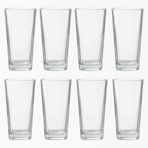 Kit 8 Copos Vidro Transparente Venice 260ml Agua Suco Drink Kit 8 Copos Vidro Transparente Venice 260ml Agua Suco Drink