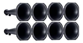 Kit 8 Cornetas Plásticas Longa LC14-25 - Preta