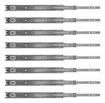 Kit 8 Corrediças Telescópicas de 25cm (10") Zincada 4 Pares Kit 8 Corrediças Telescópicas de 25cm (10") Zincada 4 Pares