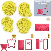 Kit 8 Cortadores + Brinde Encanto Porta Borboleta Vela Vela Familia