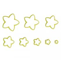 Kit 8 Cortadores Estrela Amarelo para Massas Bluestar Kit 8 Cortadores Estrela Amarelo para Massas Bluestar