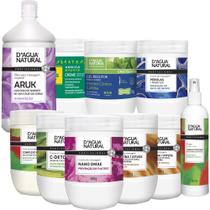 Kit 8 Cremes Redutor+Fluido+ Óleo Semente Uva D'agua Natural