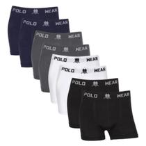 Kit 8 Cueca Box Masculino Polo Wear Original Microfibra Basica