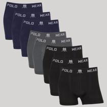 Kit 8 Cueca Box Masculino Polo Wear Original Microfibra Basica