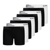 Kit 8 Cueca Boxer Infantil Box Microfibra Sem Costura Lupo