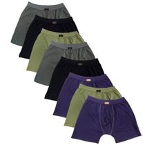 Kit 8 cuecas adulto boxer 100 % poliamida click 223 m ao xxg