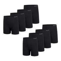 Kit 8 Cuecas Box Masculina Sem Costura De Microfibra Trifil Lisa Básica Toque Macio Plus Size