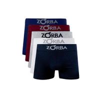 Kit 8 Cuecas Boxer Algodão Sem Costura Zorba - Cor Sortida