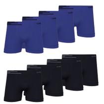 Kit 8 Cuecas Boxer Box Lupo Microfibra Sem Costura Original