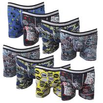 Kit 8 Cuecas Boxer Masculina Cós Elástico Conforto Moda