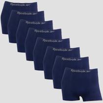 Kit 8 Cuecas Boxer Reebok Masculina Microfibra Premium Lisa