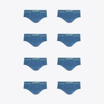 Kit 8 Cuecas Lupo Slip Fio Texturizado Sem Costura 00624-003