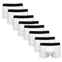 Kit 8 Cuecas Masculinas Boxer Cotton Basic Wilson Branco