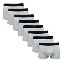 Kit 8 Cuecas Masculinas Boxer Cotton Basic Wilson Cinza