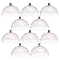 Kit 8 Cúpulas de Plástico 25cm para Doces Bolos Tortas Amêndoa Padaria Hotel Crippa Kit 8 Cúpulas de Plástico 25cm para Doces Bolos Tortas Amêndoa Padaria Hotel Crippa