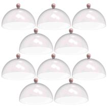 Kit 8 Cúpulas Plásticas 30cm Rosa para Bolo Torta Doces Hotel Confeitaria Bubble Crippa Kit 8 Cúpulas Plásticas 30cm Rosa para Bolo Torta Doces Hotel Confeitaria Bubble Crippa