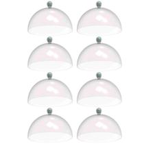 Kit 8 Cúpulas Plástico 25cm Bolos Tortas Doces Pratos Verde Menta Bubble Crippa Kit 8 Cúpulas Plástico 25cm Bolos Tortas Doces Pratos Verde Menta Bubble Crippa