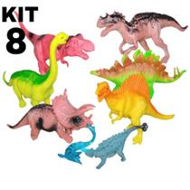 Kit 8 Dinossauros De Brinquedo Pequenos Dino World