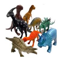 kit 8 Dinossauros grandes dino lindos para maquete brincadeira infantil trabalho escolares