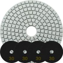 Kit 8 Disco Lixa Polimento úmido Mármore 10 Cm Grão 30