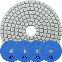 Kit 8 Disco Lixa Polimento Úmido Mármore 10 Cm Grão 50