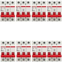 Kit 8 Disjuntor 4A SD63 3P Curva C 3KA SDD63C04 Steck Kit 8 Disjuntor 4A SD63 3P Curva C 3KA SDD63C04 Steck