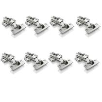 Kit 8 Dobradiça Armário Cozinha Guarda Roupas 35mm Reto