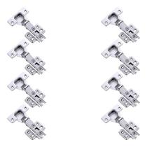 Kit 8 Dobradiça Reta 35mm Amortecedor Porta De Madeira 35mm