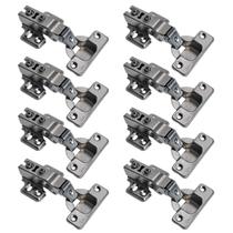 Kit 8 Dobradiças 35Mm Reta Pistão Amortecedor Calço Slide On