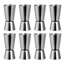 Kit 8 Dosador Inox Bebidas Duplo 25ml 50ml Medidor Drink Gin Kit 8 Dosador Inox Bebidas Duplo 25ml 50ml Medidor Drink Gin