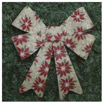 Kit 8 Enfeite Árvore Natal Laço Decorado Com Flores 46 Cm