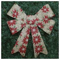 Kit 8 Enfeite árvore Natal Laço Decorado Com Flores 46 Cm