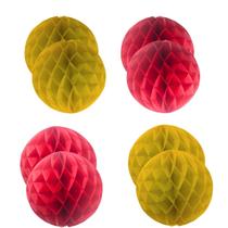 Kit 8 enfeite bola colmeia dobravel 30cm