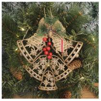 Kit 8 Enfeite Pendente Decoração Natalina Sino Vazado Dourado 25cm Kit 8 Enfeite Pendente Decoração Natalina Sino Vazado Dourado 25cm