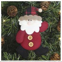 Kit 8 Enfeites Árvore De Natal Pendente Papai Noel 14,5cm