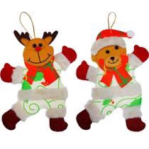 Kit 8 Enfeites Decoração árvore De Natal Urso Rena Natalino Kit 8 Enfeites Decoração árvore De Natal Urso Rena Natalino