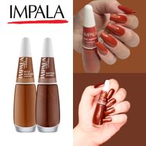 Kit 8 Esmalte Impala Tons Laranjas e Roxo Cremoso Esmaltes Atacado